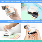10-Hole Binding Machine for Planners,Metal Punch Loose Leaf Tool 26 Holes for B5, 30 for A4, 20 for A5 Paper,Handheld Manual Book Binder,Notebook Puncher for Home, Office, School, DIY Projects