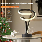 airnasa Modern Spiral RGB Table Lamp, Unique, 7 Colors 10 Light Modes LED, Touch Dimmable Cool Nightstand Lamps for Living Room Bedroom Office, Ideal Gift (Black)