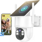 Noorio Solar Security Camera Wireless Outdoor, 2K Cameras for Home Security, 4MP 360° Camera with Dual Band WiFi 2.4/5G, AI Human Detection, Color Night Vision, Fixed Solar Panel, IP65, 2 Way Audio