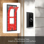 No-Drill Adhesive Mount Ring Video Doorbell Wired 5AT3T5 Apartment Rental Strong Tape Damage-Free Install Outdoor Brick Wall Metal Door Holder Bracket