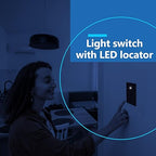 LIDER Minimalist Design Matte Finish Lighted Decorator Switch, Frameless Paddle Light Switch with Locator Light, Grounding Screw, 15A 125V, UL Listed, LS15-1P-BR, Brown
