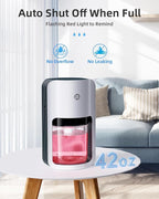 Dehumidifiers for Home, 42oz Dehumidifier for Bathroom, Dehumidifiers for Room with Auto Shut Off, Auto Defrost Quiet Dehumidifier for Bedroom Wardrobe Closet Trailer RV