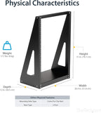 StarTech.com 2-Post 16U Heavy-Duty Desktop Server Rack, Small Open Frame 19in Computer Rack, Compact Network Rack for AV / Studio / Data / IT Equipment, Two-Post Home/Office Rack, TAA (2POSTRACK16)