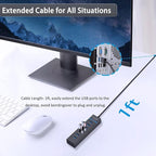 Upgraded USB Hub 3.0, VIENON 7-Port USB Extender Splitter for Laptop, PC, MacBook, Mac Pro, Mac mini, iMac, Surface Pro and More USB Devices