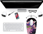BOCHEERY Ergonomic Mouse Pad Wrist Support,Upgrade Mousepad with Massage Design,Non-Slip PU Base Desktop Mouse Pads for Pain Relief, Computer, Office & Home,12 x 8 in（F-Butterfly with Flower）