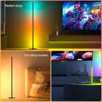 Corner Floor Lamp Compatible with Alexa, Smart LED Corner Lamp 55", APP & Remote Control with Music Sync, 16 Million Colors & Timer, Color Changing Ambient Lighting for Living Room Bedroom Game Room