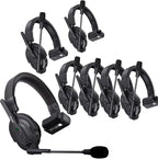Accsoon Como MIC02-1H4R Wireless Headset Intercom System 7-Person Full Duplex 1312ft Team Communication Group Talk, Links up to 9-Person, 10+Hour Battery Life
