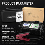 FOXWELL BC521 5A 12V Battery Charger & Tester, 4-in-1 Battery Maintainer, Trickle Charger & Starting/Charging System Tester, Smart 8-Stage Charging, Pulse Repair, Unattended Mode for Car/RV/Motorcycle