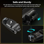 SMALLRIG Camera Clip with Plate, Quick Release System, Max Payload 40kg/88lb, for Sony, for Nikon, for Fujifilm, for DSLR Action Camera, Backpack Strap Clip Kit for Arca-Swiss - 5053