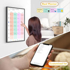 27" Smart Digital Calendar for-Family-Business-Planner - Electronic Calendar for Business Chore Chart, Touchscreen Display for Family Schedules, Wall & Desk Mountable, Christmas Gift for Mom Dad