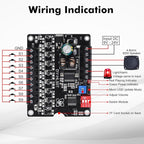 1 Pc 60W Voice Playback Module Support TF Card(32GB Max), PEMENOL DC 9-24V Sound Module Music Player Voice Broadcast Device Support Sound and Light Alarm for Home Alarm Voice Broadcast Module