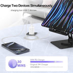 iPhone 17 Charger Fast Charging,2-Pack 6FT 2in1 Dual USB C PD Charger Block Type C to C Woven Charger Cable for iPhone 17 Pro Max/17 Pro/Air/16 Pro Max/16 Plus/16e/15 Pro/15 Plus,iPad Pro/Air/Mini