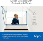 TP-Link Tapo 2K QHD Pan/Tilt Security Camera for Pet Camera, Baby Monitor, Motion Detection, Motion Tracking, 2-Way Audio, Night Vision, Cloud &SD Card Storage, Works w/Alexa & Google Home(Tapo C220)