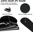 Britimes Black Skull Skeleton Keyboard Mouse Pad Set 4in1 Large Mousepad+Keyboard Wrist Rest+Mouse Wrist Rest+Coaster Set with Ergonomic Design for Home Office Computer 35.4x15.7 inches