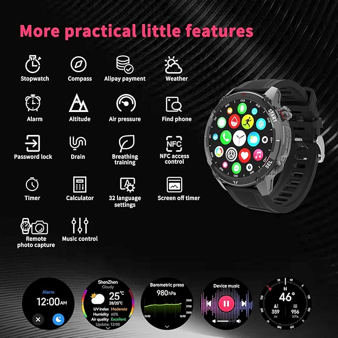 Fitness Tracker Watch with Heart Rate Monitor Activity Tracker with Pedometer Smart Watch Sleep Monitor with Step Counter Calories Blood Oxygen Blood Pressure Monitor Make/Answer Call Health Tracker