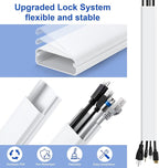 ZhiYo TV Cord Hider for Wall Mounted TV 34in(2X L17in), Large Cord Cover Wall, PVC Cable Management Raceway Kit, Wire Hider for Wall, Beige Wire Concealer, W2in x H0.7in
