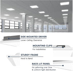LUXRITE 2x2 FT LED Flat Panel Light, 5CCT Color Selectable 3000K 3500K 4000K 5000K 6500K, Wattage Selectable 20W/30W/40W, 5000 Lumens, LED Drop Ceiling Lights, 0-10V Dimmable, DLC & ETL (4 Pack)