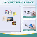 Magnetic Whiteboard -2 Pack 72" x 40" Large Magnetic Dry Erase Board with Removable Marker Tray| Commercial Wall-Mounted Aluminum Message Presentation White Board for Home Office Classroom
