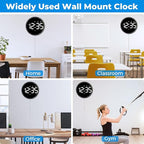 SZELAM Digital Wall Clock,10" Digital Clock Large Display with Remote Control,Adjustable Brightness, Calendar, Temperature, 12/24 H, for Living Room Office Bedroom Elderly Adults