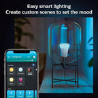 Philips Hue Smart 60W A19 LED Bulb - White and Color Ambiance Color-Changing Light - 1 Pack - 800LM - E26 - Indoor - Control with Hue App - Works with Alexa, Google Assistant and Apple Homekit