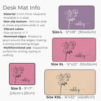 Hilis Personalized Gift Custom Mouse Pad, Personalized Birth Flower, Color and Name. Gaming Office Work Desk Mat, 4 Sizes Mousepad, Office Supplies & Desk Accessories