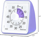 TimeLumi 60-Minute Visual Timer for Kids, Time Management Tool Study Classroom Timer, Home Edition Silent Countdown Timer for Toddler, Teachers and Adults (Purple)