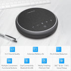 N newline Conference Speaker and Microphone, 2 Mics 360° Voice Pickup, AI Noise Reduction & Clear Calls, USB & Bluetooth Speakerphone, Up to 12H Call Time, for Small-to-Mid Meetings & Home Office