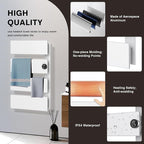 K&KALONZO Electric Towel Warmer, 18.35" W x 31" H Wall-Mounted Towel Heater with Built-in Timer, Waterproof Aluminum Towel Warmer for Bathroom, Support Plug-in and Hardwired, White, K4-R-W