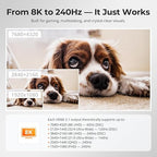 TESmart 8K@60Hz HDMI KVM Switch 2 Computers 1 Monitor, USB 3.0 HDMI KVM Switch 2 Ports 4K@144Hz, Support EDID, Gigabit Network, Hotkey Switch, Audio & Mic with All Input Cables