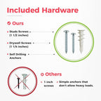 TIDYME Garage Wall Organizer | 80" Heavy-Duty Tool Storage Rack | Adjustable Double-Layer Hooks | 500 lbs Capacity | Carbon Steel Wall Mount Holder for Shovels, Rakes, Ladders & Power Tools