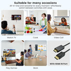 BIGASUO 32-Inch Portable Smart Screen 1080p Portable Monitor with Rotatable Touch Screen, 8G RAM+128G Storage, Android 13 OS, Built-in Battery(4-6H), Rolling TV on Wheels, Remote Control