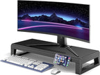 Computer monitor stand Laptop Desk Shelf & Monitor Riser ，21.6 inches long desk riser Monitors/PC/Laptop/Computer Space Saver Organizer ，Heavy Duty Gift Gaming Studio Office(Basic Version, 550mm)