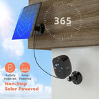 Dzees Upgrade Solar Camera Security Outdoor Wireless, Wireless Outdoor Security Cameras with Solar Panel, 2K Color Night Vision, Spotlight/Alarm, AI Detection, 2-Way Talk, IP66 Waterproof
