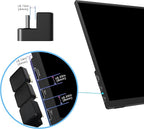 Kado 180 Degree Mini HDMI to HDMI 4K 60Hz Adapter U Shaped Mini HDMI Male to HDMI Female Extender Converter for Portable Monitor, Laptop, Tablet, Camera and Projector (Short Side Inward Down Angle)
