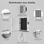 Namunanee Outdoor Electrical Junction Box, ABS Water Resistant Enclosure with Internal Mounting Panel & Hinged Cover (13" H* 9.2" L* 3.7" W)