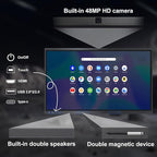 ZPNUZDU Smart Board,65" Smart Board for Classroom Office Home, 4K UHD Touch Screen Open Dual System Smart Whiteboard,Digital whiteboard with 48MP HD Camera(Board+Wall Mount Included)