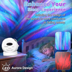 Aurora Starlight Sky Projector Night Light Features Bluetooth Music Playback & 5 Galaxy Projection Modes — Bedroom Nebula Ceiling LED Light Children Room Decor Holiday and Birthday Gift,Timer & APP
