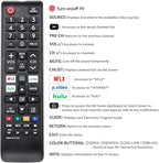 Replacement BN59-01315A BN59-01315J Remote Control Compatible with Samsung 4K Crystal UHD 6/7/8/9/TU-7000 Series Smart TV(BN59-01315E)