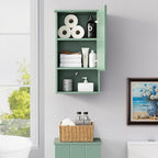 Bathroom Wall Cabinet with Single Door, Soft-Close Hinges, 15x27 inch Wooden Medicine Cabinet for Small Kitchen, Laundry, Entryway, Durable MDF Construction