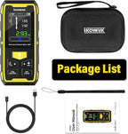 IKOVWUK Dual Laser Measuring Tool, 393FT/120M Bilateral Laser Distance Meter 6 Unit Switching, Rechargeable Digital Laser Measure with Backlit LCD Display, Angle Sensor, Multiple Measure Mode
