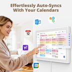 Dragon Touch 21.5 inch Digital Calendar Chore Chart – Interactive Touchscreen, Smart Family Planner, Hearth Display Desk Digital Calendar Seamless Scheduling