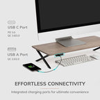 Anji Mountain Monitor Stand - Desktop Organizer & Laptop Riser, Ergonomic Monitor Riser, Space-Saving Monitor Stand for Desk, Durable Construction, Easy Assembly, Ideal for Home & Office,Biscotti