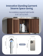 Sundu 1500W Professional Garment Steamer, 2-in-1 Vertical & Handheld for Wrinkles, 6 Steam Modes, 30-Second Heat Up, 800mL Tank, Auto Shut-Off, Portable & Standing Design, White