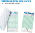 40 Pack/2000 Tickets Guest Checks Books for Servers, Green Server Books for Waitress, Server Note Pads for Restaurants