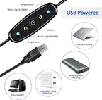 Cyezcor Video Conference Lighting Kit， Clip on Light Reading Lights， Ring Light, 360 ° Flexible Gooseneck Bed Night Light ，Computer Laptop Video Conferencing