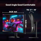 KTC 27 Inch Gaming Monitor 180Hz, Full HD 1920x1080 Fast IPS Computer Monitor, DP 1.4 & HDMI 2.0 Ports 1Ms FreeSync Frameless PC Gamer Monitor, HDR, VESA Mount, H27F22