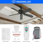 Universal Ceiling Fan Remote Control Kit with Up Down Light Replacement for Hampton Bay Harbor Breeze Hunter 3-Speed Dimmer UC7078T UC7080T CHQ7078T L3H2010FANHD Fan-HD6 FAN-28R