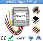 DC DC 12V to 13.8V 18A Step-up Module,Boost Converter 9V-13V to 13.8V Voltage Regulator,Waterproof Power Adapt 248W 13.8V Volt Transformer Module (12V to 13.8V 18A)