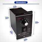 matell DC 12-60V 20A PWM Brush Motor Speeds Controller,Motor Forward&Reverse Change(M6020 Model)