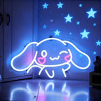 THIIXDAI Cinnamoroll Neon Sign for Room Decor, USB Powered LED Lights with Dimmable, Japanese Cartoon Dog Neon Signs, Cute Night Light Gifts for Children (16.1"L x 9.1"W)